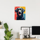 Poster Pop Art Labrador Retriever Portrait : Style Warhol (Bureau à domicile)
