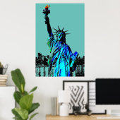 Poster Pop Art Lady Liberty (Bureau à domicile)