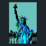 Poster Pop Art Lady Liberty<br><div class="desc">Symboles de la ville de New York Images et Pop Art Tableaux informatiques</div>
