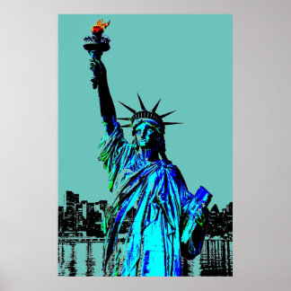 Poster Pop Art Lady Liberty