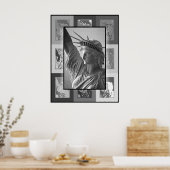 Poster Pop Art Lady Liberty (Cuisine)