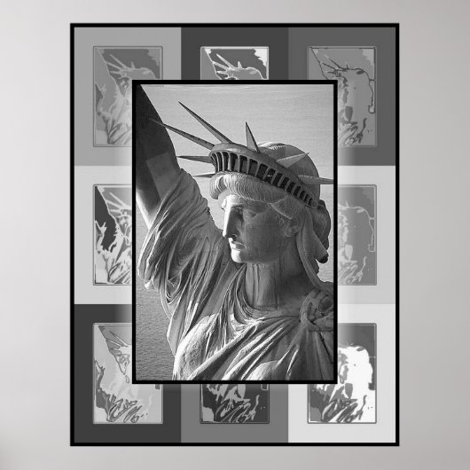 Poster Pop Art Lady Liberty (Devant)