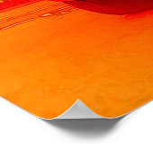 Poster Pop Art London Bus Big Ben Rouge Orange Jaune (Coin)