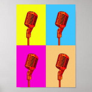 Poster - Pop Art-microfoon