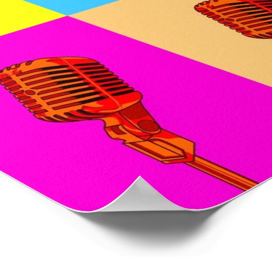 Poster - Pop Art Microphone (Coin)