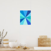 Poster Pop Art Moderne années 60 Funky Geometry Rays en b (Cuisine)