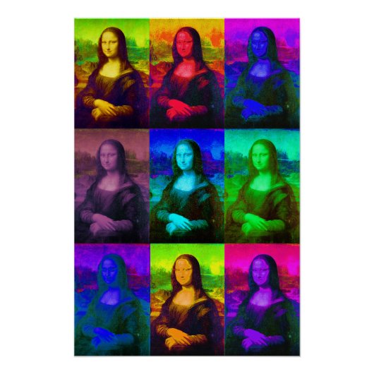 Poster Pop Art Mona Lisa (Devant)