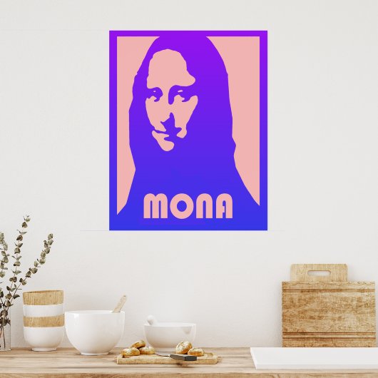 Poster Pop Art Mona Lisa (Cuisine)