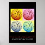 Poster Pop Art Motivation Réussite Basketball<br><div class="desc">J'Aime Ce Jeu. Sports Populaires - Basketball Game Ball Image.</div>