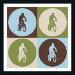 Poster Pop Art Mountain Vélo<br><div class="desc">Pop Art Mountain Biking. Obtenez ce design amusant avec votre passe-temps,  votre occupation ou votre obsession sur de grands t-shirts,  autocollants et bien plus encore. Ils font aussi de grands cadeaux !</div>