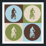 Poster Pop Art Mountain Vélo<br><div class="desc">Pop Art Mountain Biking. Obtenez ce design amusant avec votre passe-temps,  votre occupation ou votre obsession sur de grands t-shirts,  autocollants et bien plus encore. Ils font aussi de grands cadeaux !</div>