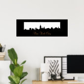 Poster Pop Art New York City Skyline Silhouette (Bureau à domicile)