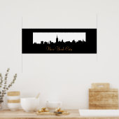 Poster Pop Art New York City Skyline Silhouette (Cuisine)
