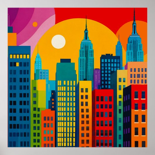 Poster Pop Art New Yorkais (Devant)