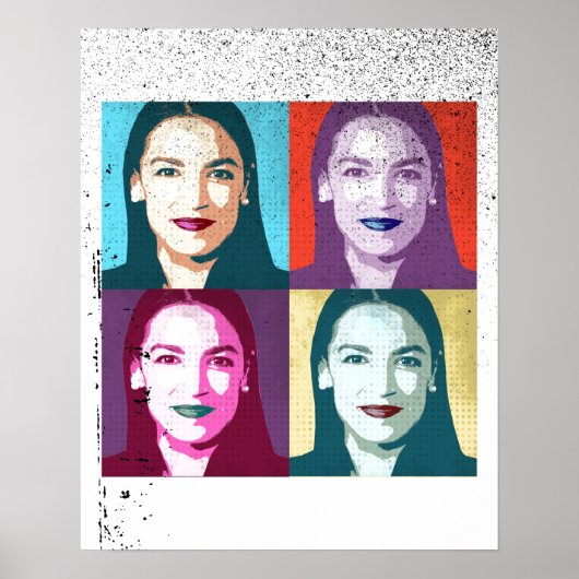 Poster Pop Art Ocasio-Cortez (Devant)