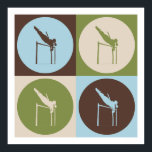 Poster Pop Art Pole Vaulting<br><div class="desc">Pop Art Pole Vaulting. Obtenez ce design amusant avec votre passe-temps,  votre occupation ou votre obsession sur de grands t-shirts,  autocollants et bien plus encore. Ils font aussi de grands cadeaux !</div>