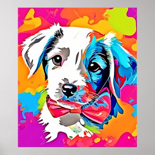 Poster Pop Art Puppy (Devant)