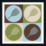 Poster Pop Art Racquetball<br><div class="desc">Pop Art Racquetball. Obtenez ce design amusant avec votre passe-temps,  votre occupation ou votre obsession sur de grands t-shirts,  autocollants et bien plus encore. Ils font aussi de grands cadeaux !</div>