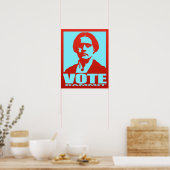 Poster Pop-Art Red & Aqua Vote Dammit Susan B. Anthony (Cuisine)