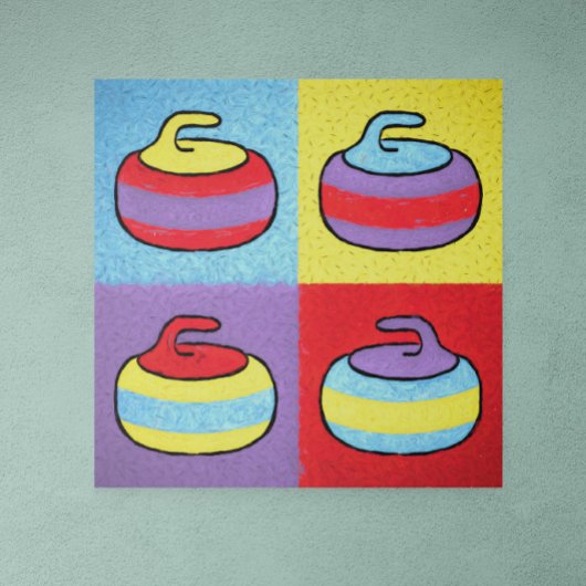 Poster Pop Art Rocks Curling Design