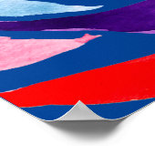 Poster pop art rose Abstrait (Coin)