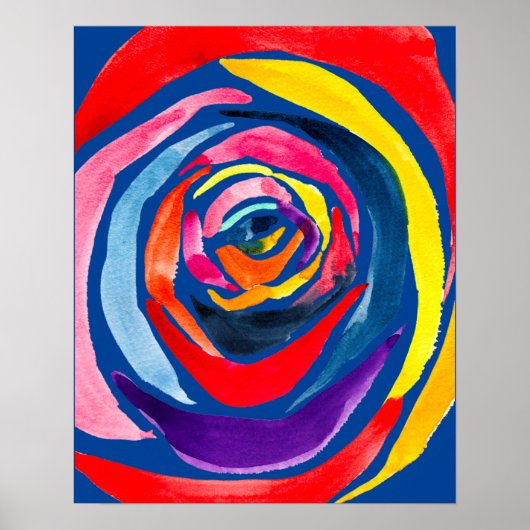 Poster pop art rose Abstrait (Devant)