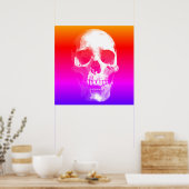 Poster Pop Art rouge bleu rose (Cuisine)