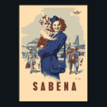 Poster Pop art Sabena Ex Belgian Airlines<br><div class="desc">Taille standard disponible (en pouces ou cm), contactez-nous. Son propre travail de pièces vectorielles en quatre couleurs inspiré d'une carte postale vintage de Sabena, qui a été la compagnie aérienne nationale de Belgique de 1923 à 2001, jusqu'à ce qu'elle fasse faillite. Note : il s'agit d'une oeuvre nouvellement créée, pas...</div>