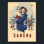 Poster Pop art Sabena Ex Belgian Airlines<br><div class="desc">Taille standard disponible (en pouces ou cm), contactez-nous. Son propre travail de pièces vectorielles en quatre couleurs inspiré d'une carte postale vintage de Sabena, qui a été la compagnie aérienne nationale de Belgique de 1923 à 2001, jusqu'à ce qu'elle fasse faillite. Note : il s'agit d'une oeuvre nouvellement créée, pas...</div>