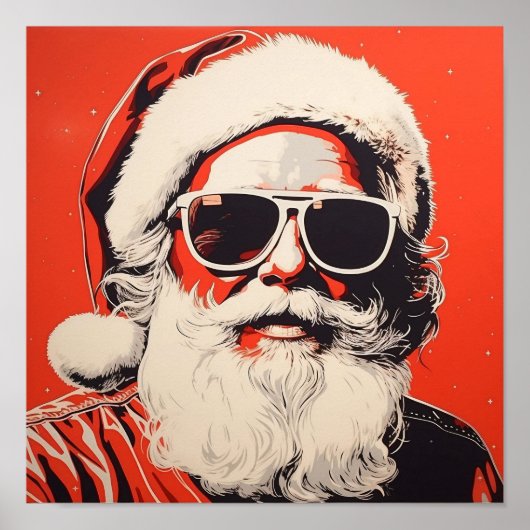 Poster Pop Art Santa Claus (Devant)