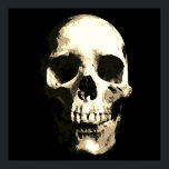 Poster Pop Art Sepia Color<br><div class="desc">Imaginaire Art Skull Skeleton - Blue & Purple Tones Heavy Metal Punk Rock College Pop Art Image</div>