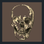 Poster Pop Art Sepia Retro<br><div class="desc">Imaginaire Art Skull Skeleton - Blue & Purple Tones Heavy Metal Punk Rock College Pop Art Image</div>