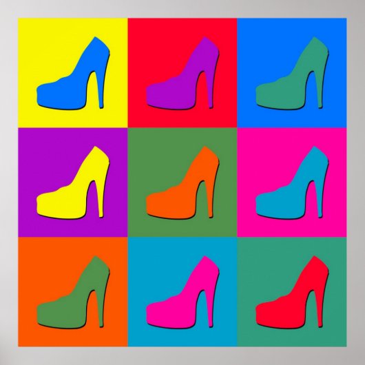Poster pop art shoes (Devant)