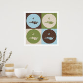 Poster Pop Art Skydiving (Cuisine)
