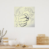 Poster Pop Art Smash Puncil Croquis (Cuisine)