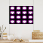Poster Pop Art Soft Violet Blobs (Cuisine)
