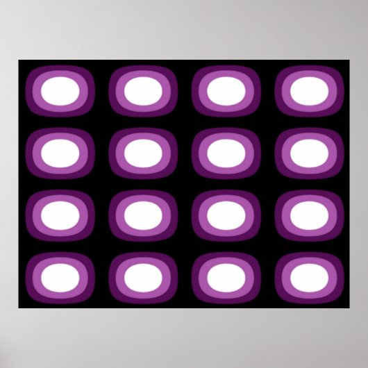 Poster Pop Art Soft Violet Blobs (Devant)