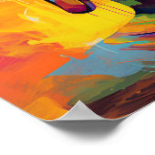 Poster Pop Art Souriant Buddha buste (Coin)