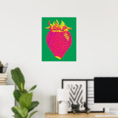 Poster Pop art Strawberry Print (Bureau à domicile)