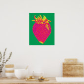 Poster Pop art Strawberry Print (Cuisine)