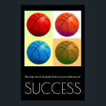 Poster Pop Art Success Motivational Basketball Stylé<br><div class="desc">Sport Thème Numériquement Edited Art - Basketball Poster Imprimer - Digital Comic Style Artwork - College Pop Art - Computer Images - La seule façon de faire un grand travail est d'aimer ce que vous faites.</div>