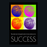 Poster Pop Art Success Motivational Basketball tendance<br><div class="desc">Sport Thème Numériquement Edited Art - Basketball Poster Imprimer - Digital Comic Style Artwork - College Pop Art - Computer Images - La seule façon de faire un grand travail est d'aimer ce que vous faites.</div>
