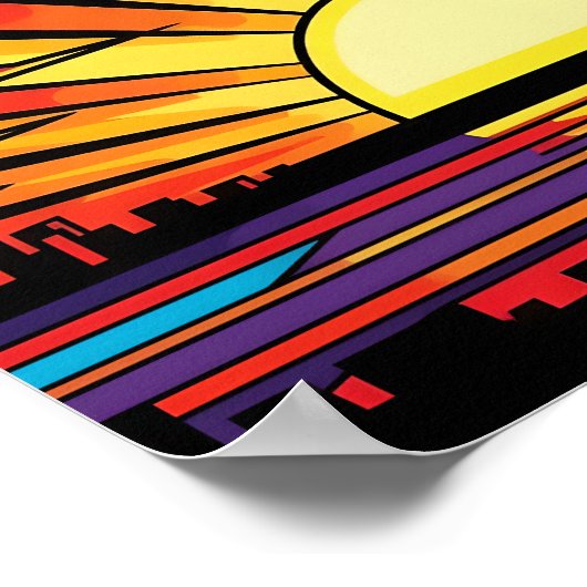 Poster Pop-Art Sunset (Coin)