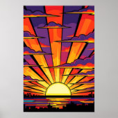 Poster Pop-Art Sunset (Devant)