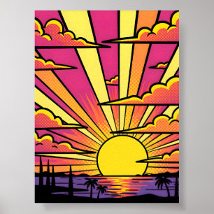 Poster Pop-Art Sunset