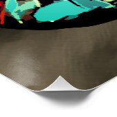 Poster Pop art Tiger Sepia Background (Coin)