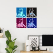 Poster Pop Art Tigers (Bureau à domicile)