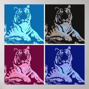 Poster Pop Art Tigers