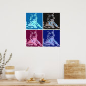 Poster Pop Art Tigers (Cuisine)