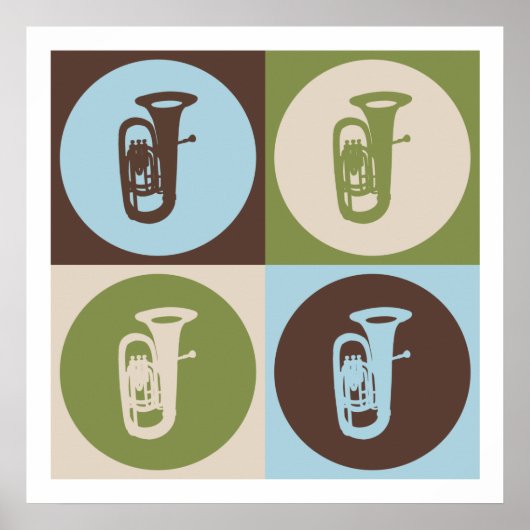 Poster Pop Art Tuba (Devant)